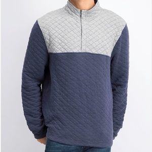 NWT Tailor Vintage Quarter Zip Quilted Pullover